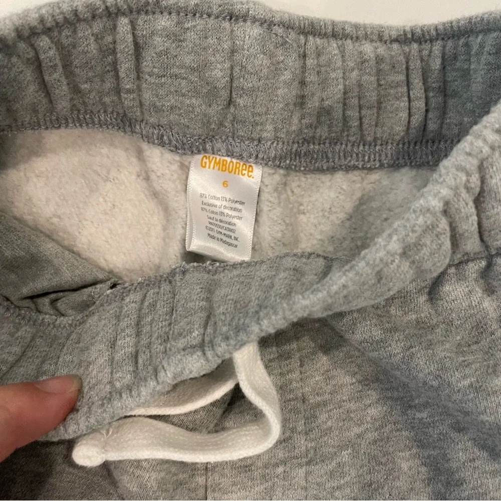Boys Gymboree sweat shorts 6 gray navy